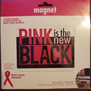 NIP Pink is the new Black magnet 🧲 5.8"x4.6" NEW!